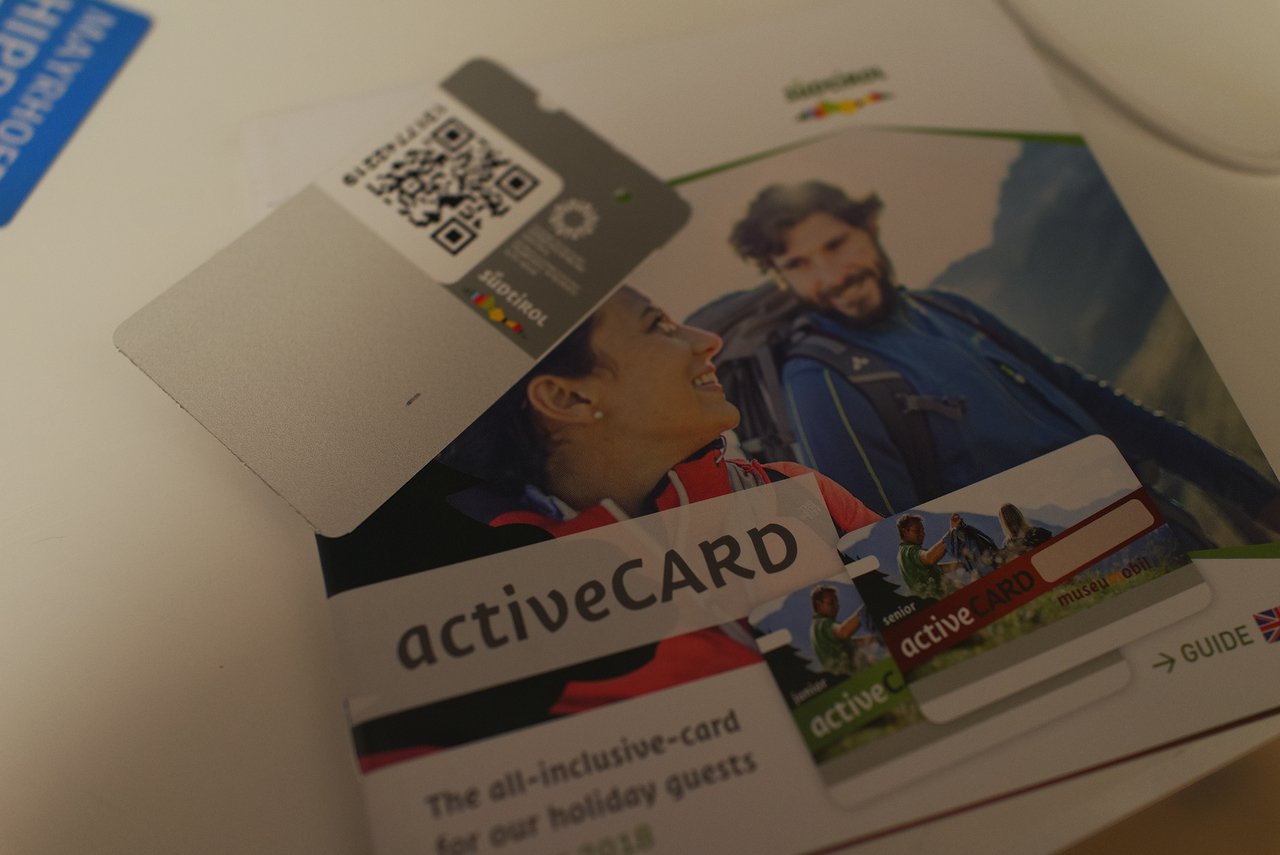 Hotel Lenerで貰えたactiveCARDという現地の観光協会が発行するゲストカード