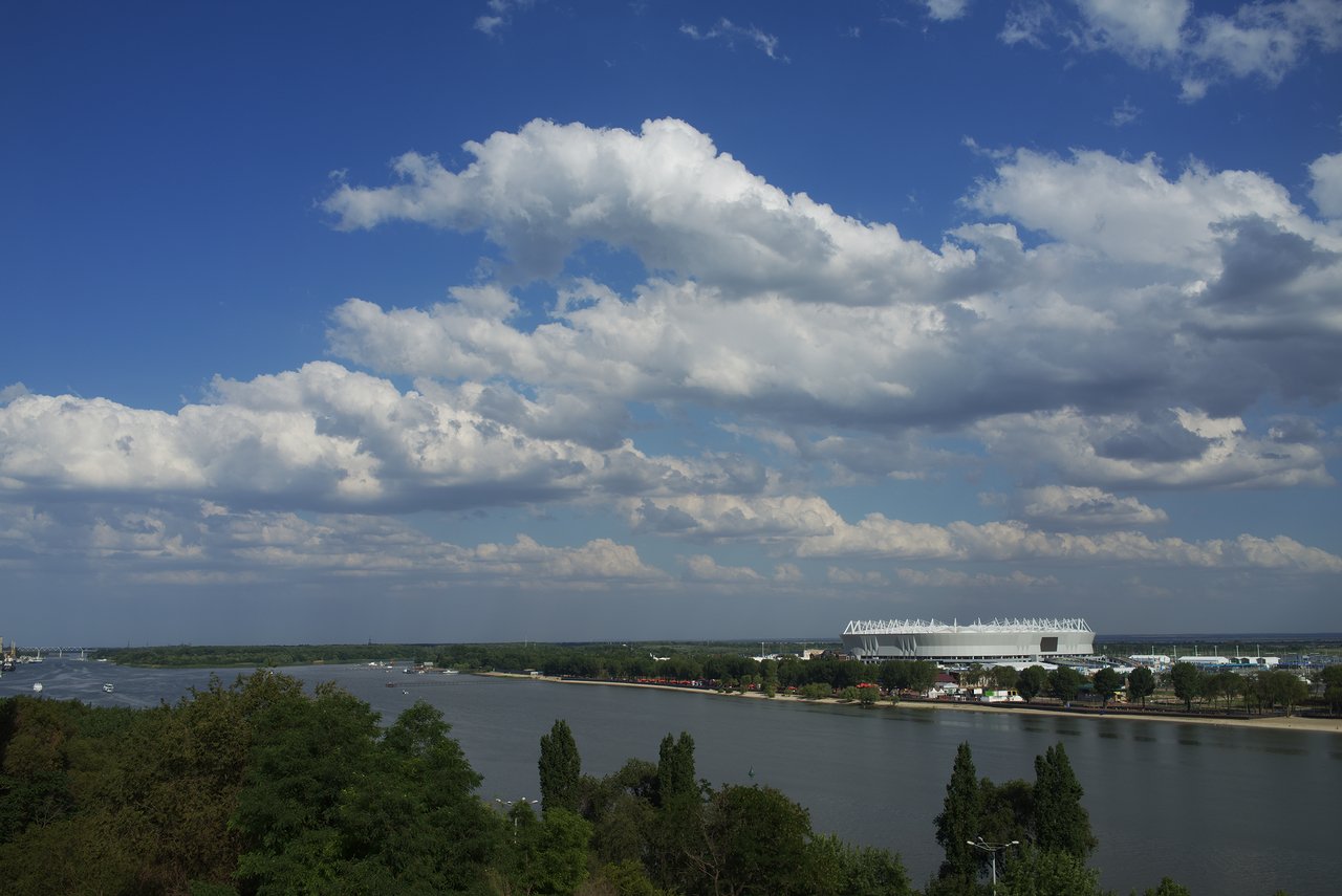 ヴォルガ川の上流側の眺め