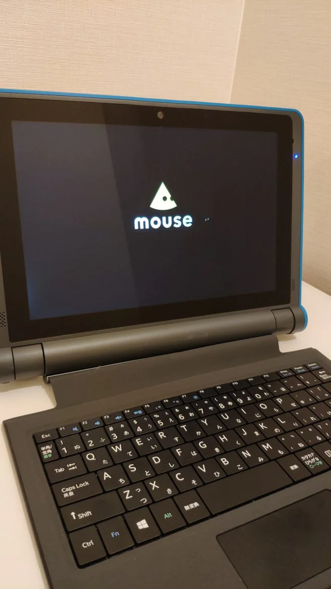 起動画面のマウスコンピューターのロゴ