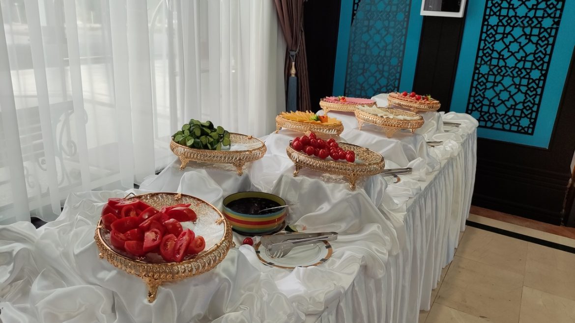 朝食会場の一角ですが朝食はしょぼめ